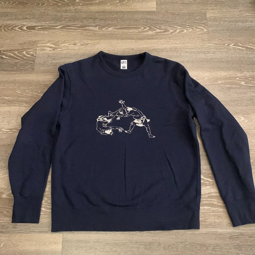 Uniqlo Hokusai Blue Sweatshirt
